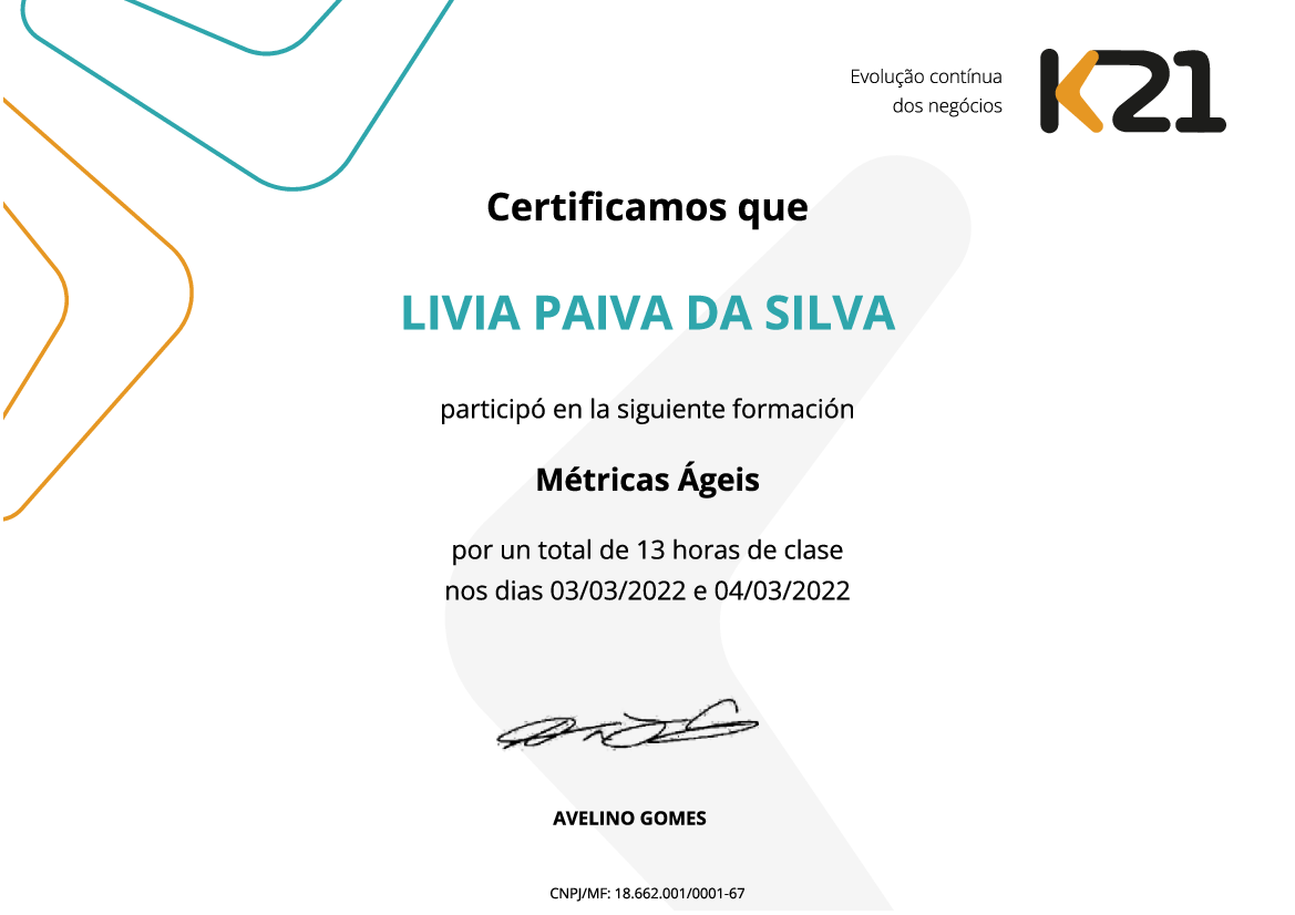 Certificado K21